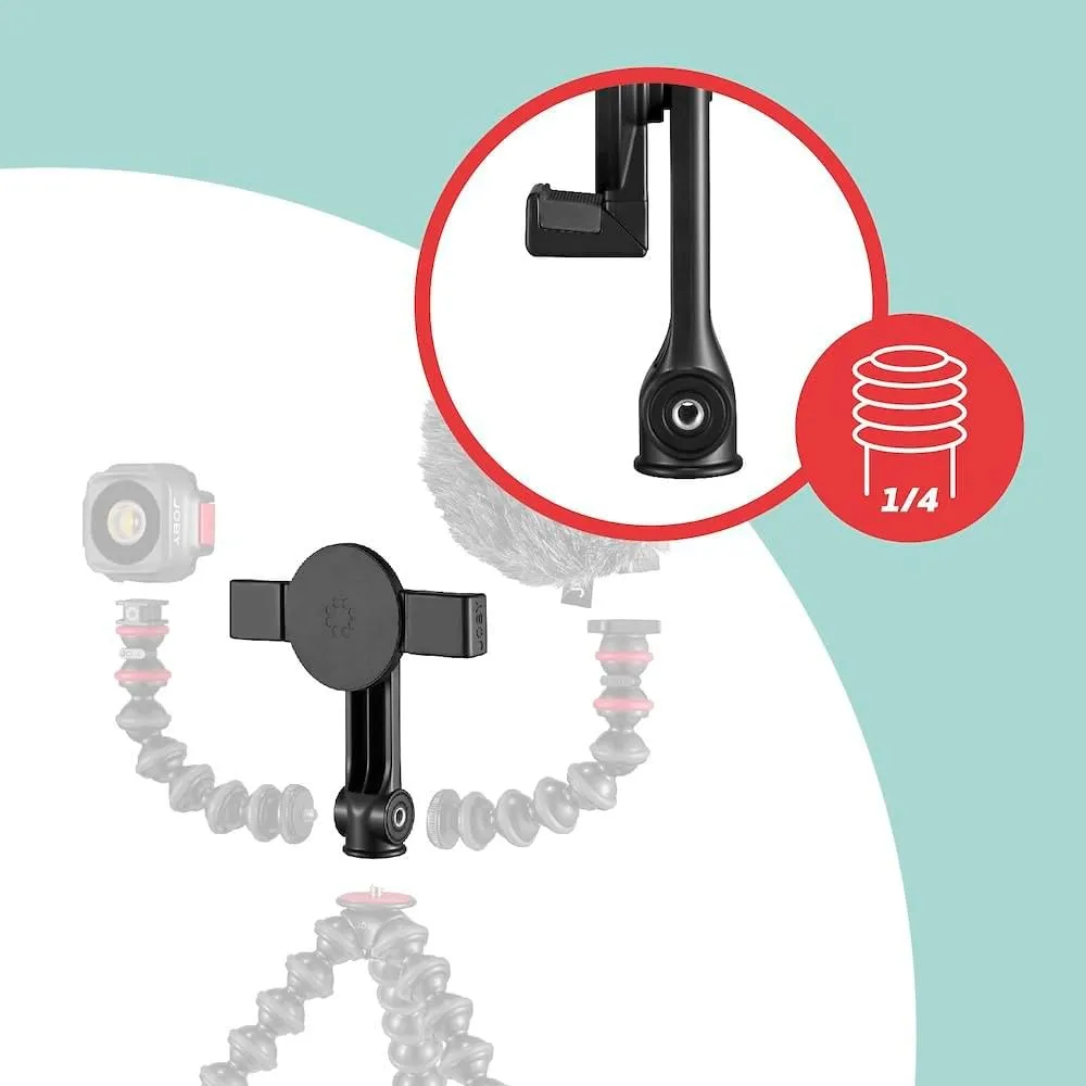 JOBY GripTight GorillaPod Phone Holder Pour MagSafe Super Fast and Complete Vlogging Solution, Mobile Phone Stand, Desk Accessories, Compatible with iPhone 12, 13 and 14