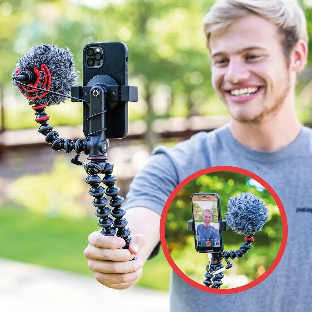 JOBY GripTight GorillaPod Phone Holder Pour MagSafe Super Fast and Complete Vlogging Solution, Mobile Phone Stand, Desk Accessories, Compatible with iPhone 12, 13 and 14