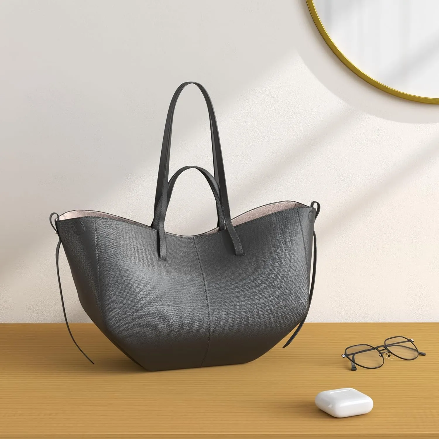 Juoxeepy Work Bag Faux Leather Tote Bag for Women Trendy Handbag Purse Fall Shoulder Bag with Magnetic Closure