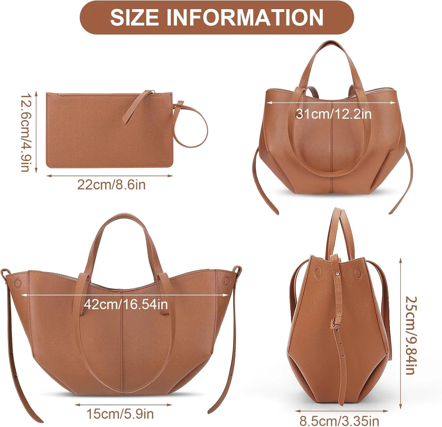 Juoxeepy Work Bag Faux Leather Tote Bag for Women Trendy Handbag Purse Fall Shoulder Bag with Magnetic Closure