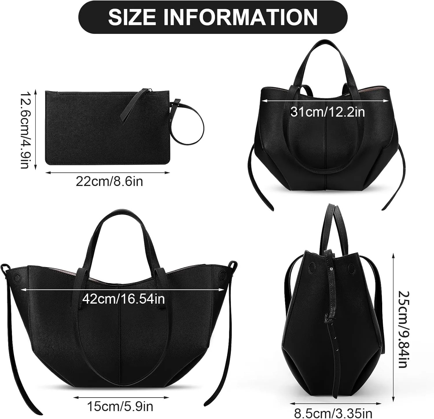 Juoxeepy Work Bag Faux Leather Tote Bag for Women Trendy Handbag Purse Fall Shoulder Bag with Magnetic Closure