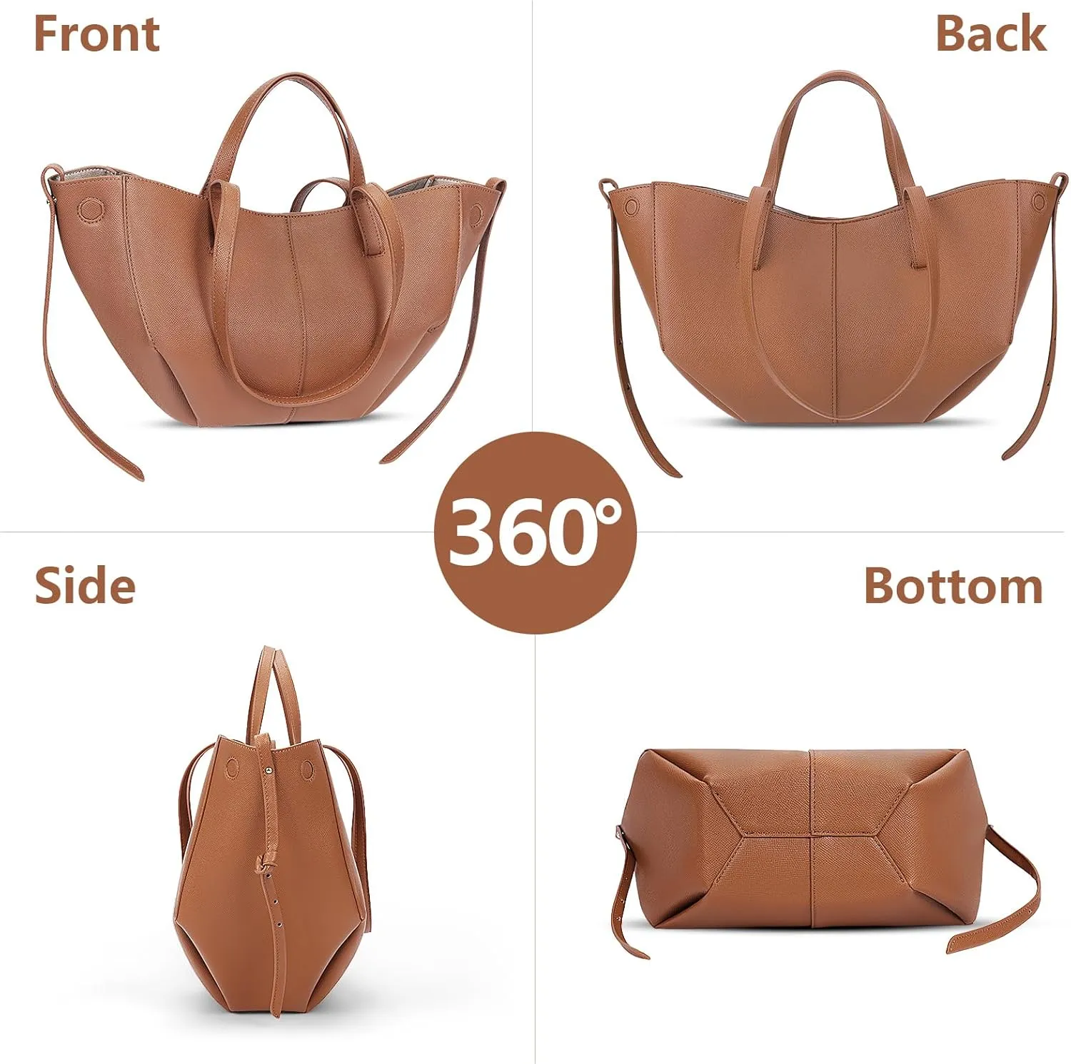 Juoxeepy Work Bag Faux Leather Tote Bag for Women Trendy Handbag Purse Fall Shoulder Bag with Magnetic Closure