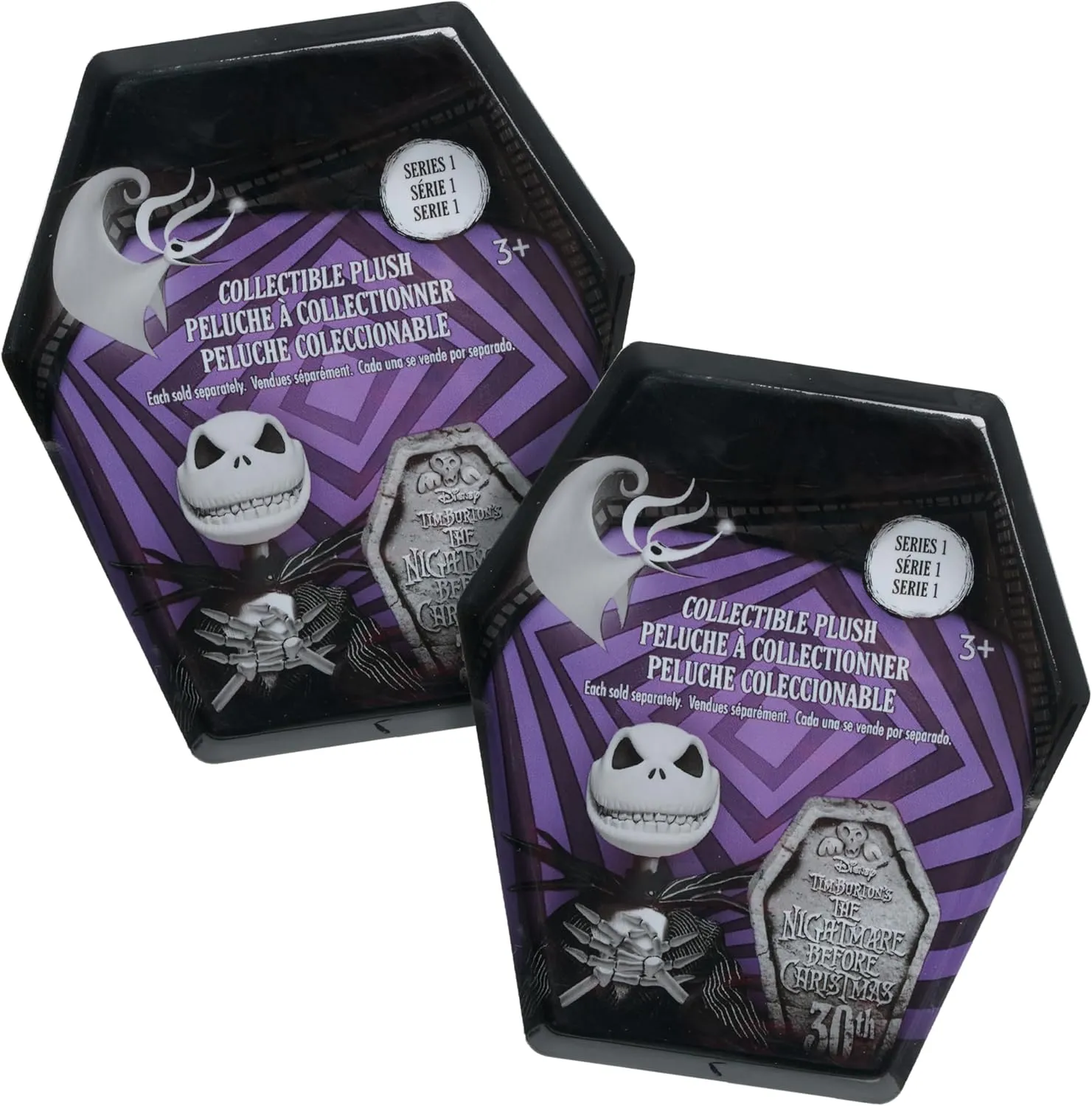 Just Play Disney Tim Burton's The Nightmare Before Christmas Collectible Plush 2-Pack Bundle, Amazon Exclusive, Kids Toys for Ages 3 Up