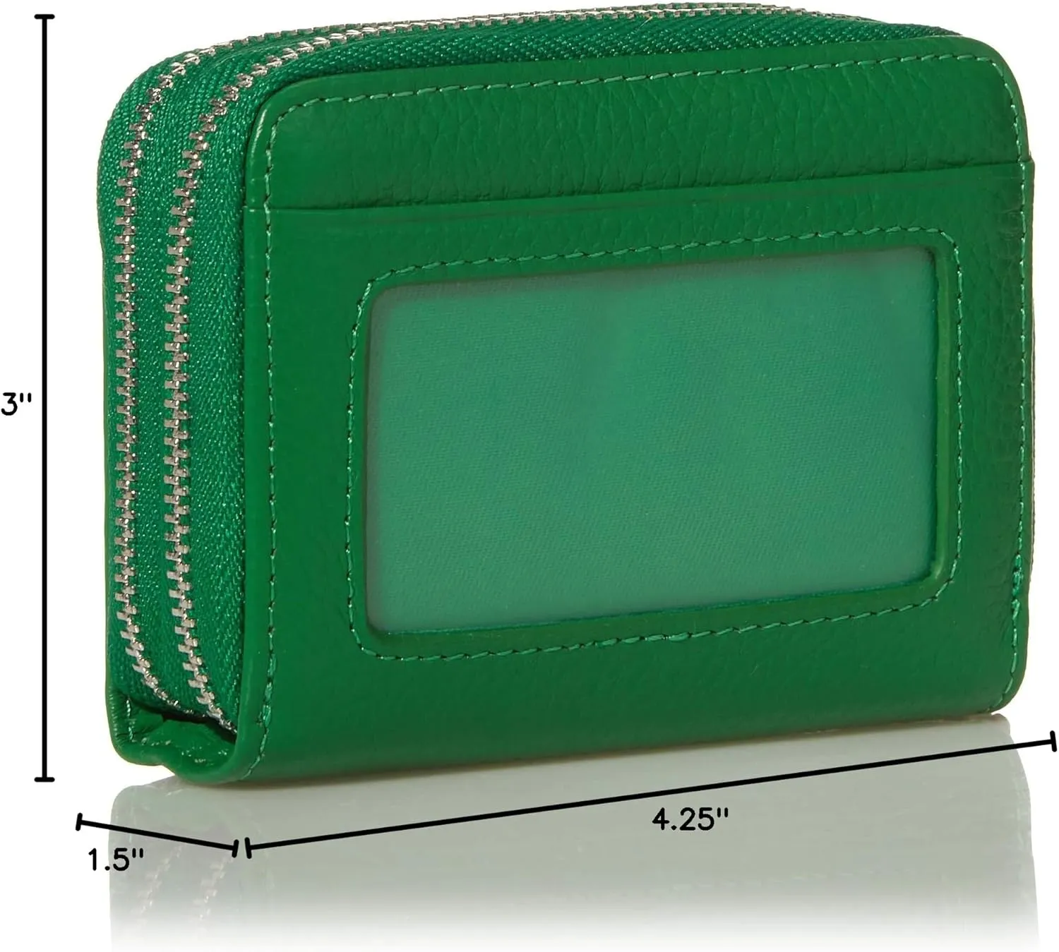 KALMOR Wallets for Women Leather Double Zipper RFID Blocking Purse with Coin Pocket