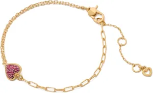 kate spade new york Heart Pave Line Bracelet, Red