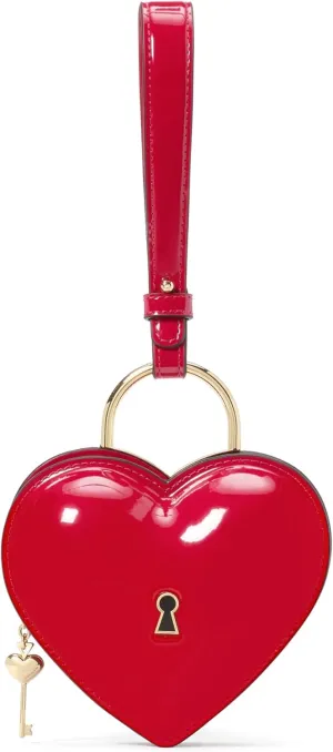 kate spade new york Key to My Heart Patent Leather Wristlet, Cherry Rouge
