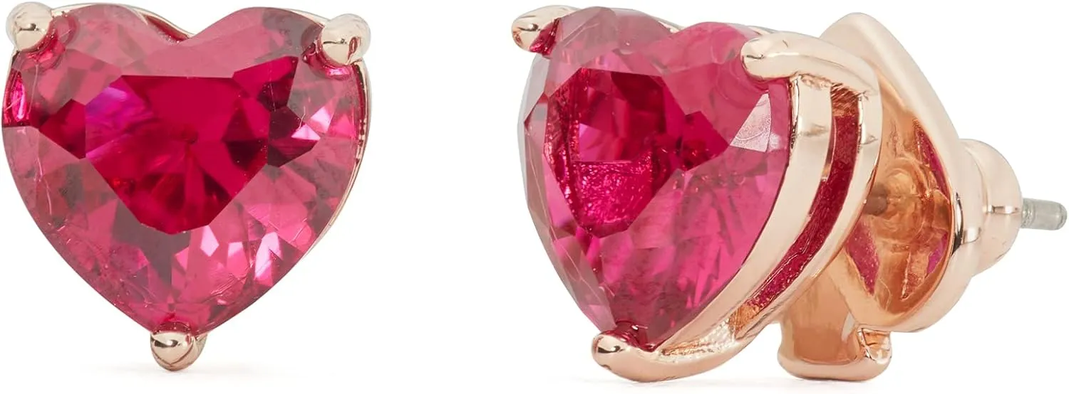 kate spade new york My Love Heart Studs, Red, One Size