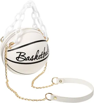 Kichvoe Basketball Shape Purse Shoulder Bag Cross Body Bag Cute Purse Handbag Round Handbags