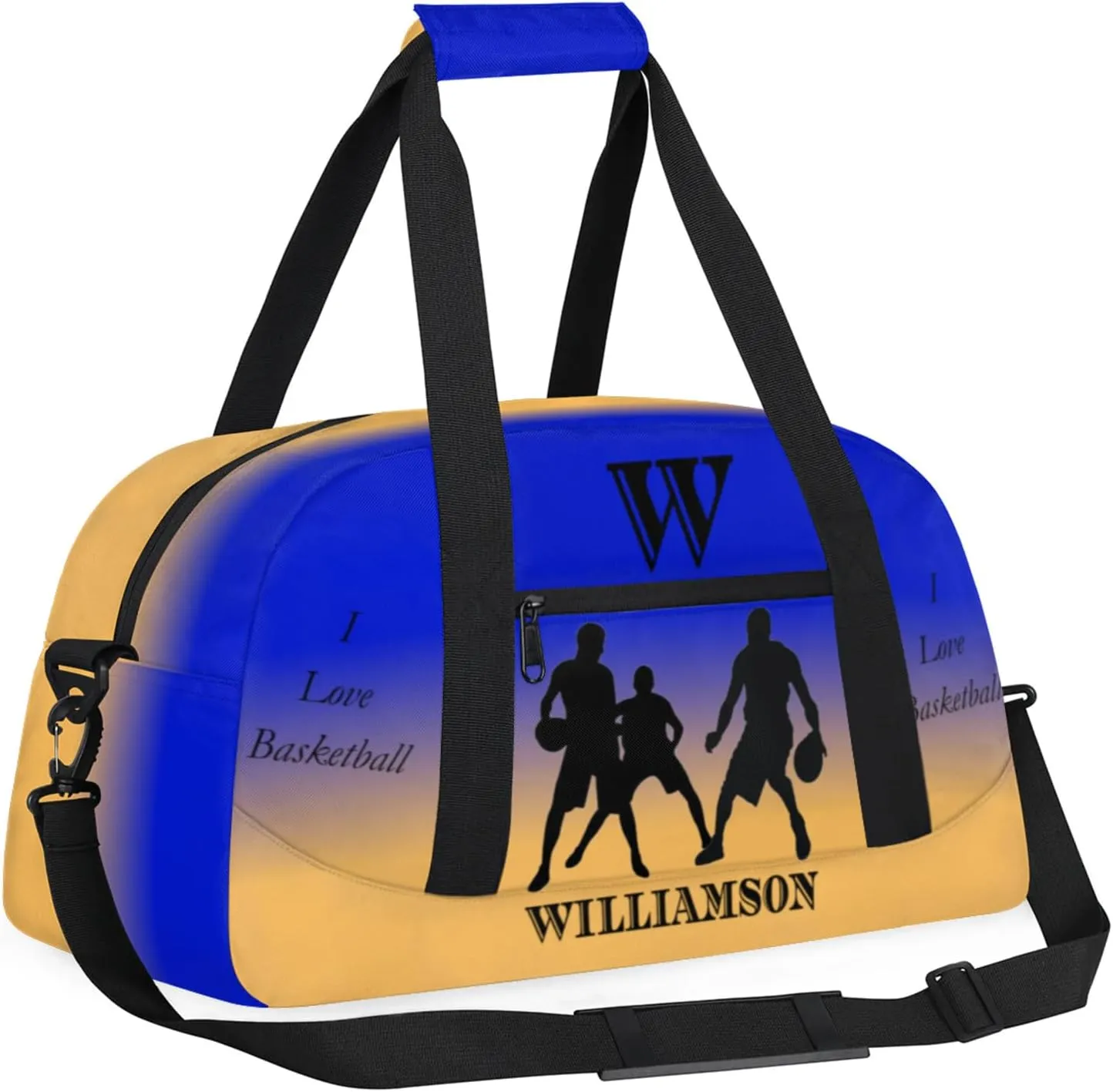 Kids Duffle Bag Personalized Gym Bag Overnight Bags, Ideal for Travel and Sports, Suitable for Men Women for Gym, Dance, Yoga, Durable Waterproof Sport Overnight Handbags Basketball