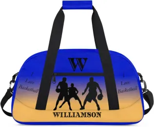 Kids Duffle Bag Personalized Gym Bag Overnight Bags, Ideal for Travel and Sports, Suitable for Men Women for Gym, Dance, Yoga, Durable Waterproof Sport Overnight Handbags Basketball