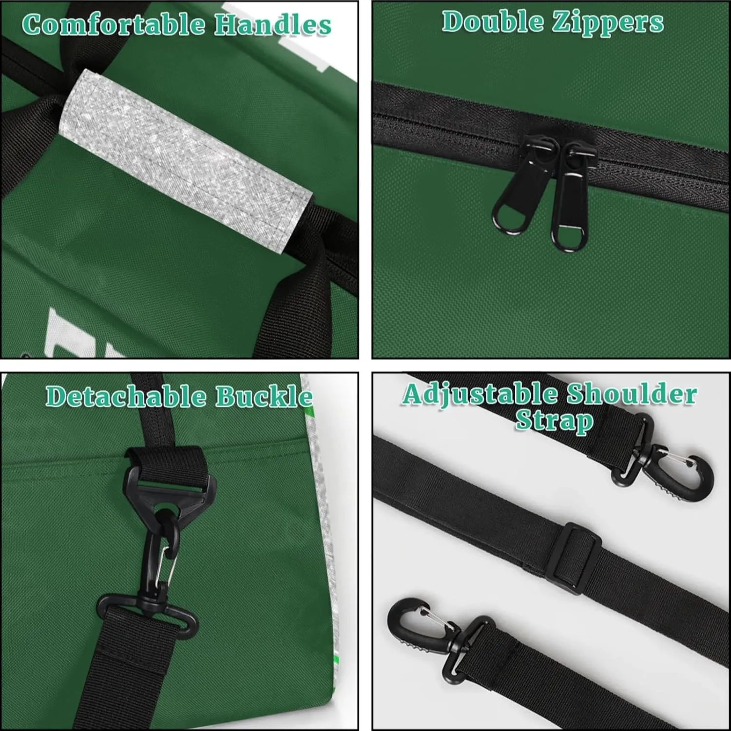 Kids Duffle Bag Personalized Gym Bag Overnight Bags, Ideal for Travel and Sports, Suitable for Men Women for Gym, Dance, Yoga, Durable Waterproof Sport Overnight Handbags Cheerleader Green