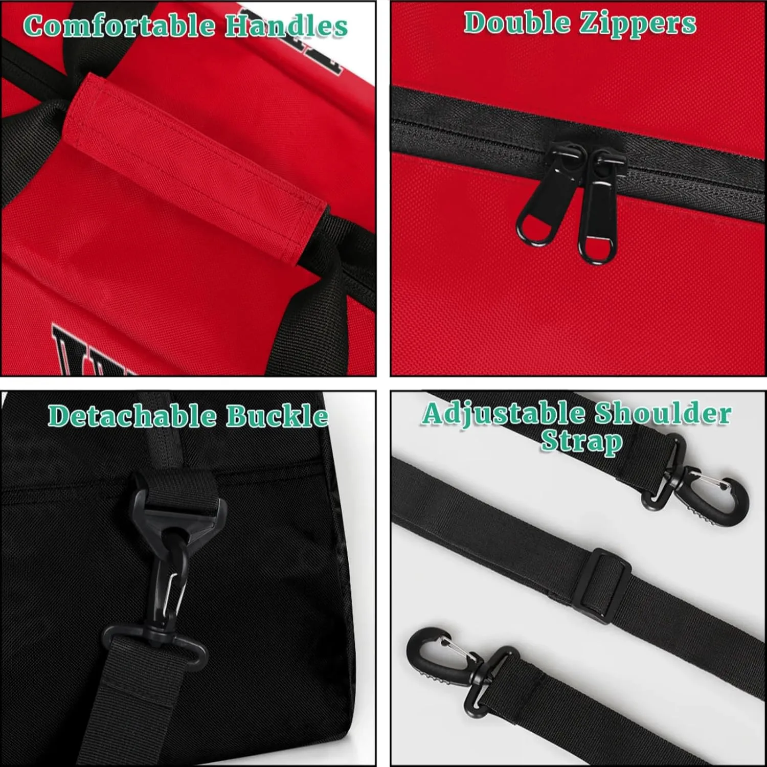 Kids Duffle Bag Personalized Gym Bag Overnight Bags, Ideal for Travel and Sports, Suitable for Men Women for Gym, Dance, Yoga, Durable Waterproof Sport Overnight Handbags Clover