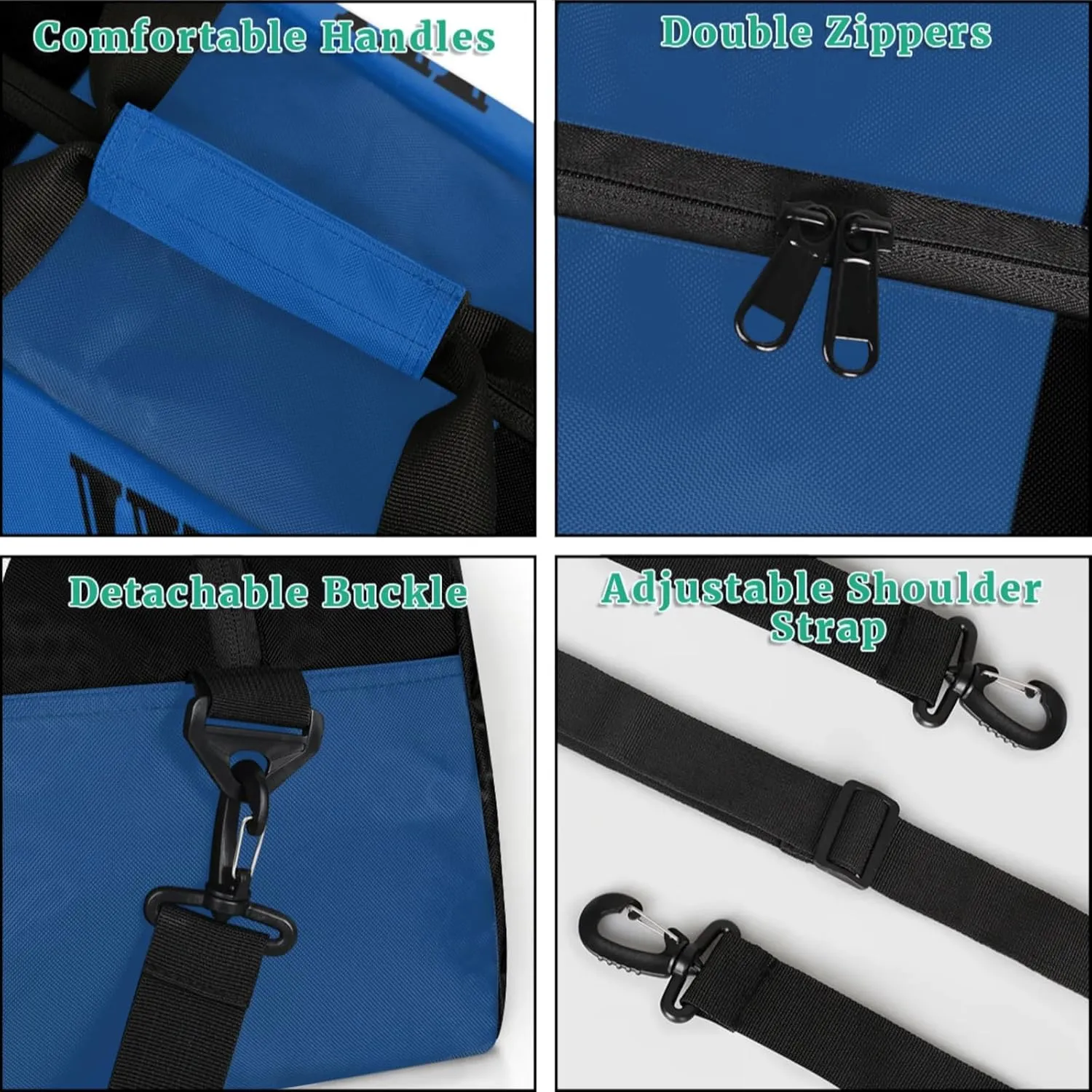 Kids Duffle Bag Personalized Gym Bag Overnight Bags, Ideal for Travel and Sports, Suitable for Men Women for Gym, Dance, Yoga, Durable Waterproof Sport Overnight Handbags Football Blue