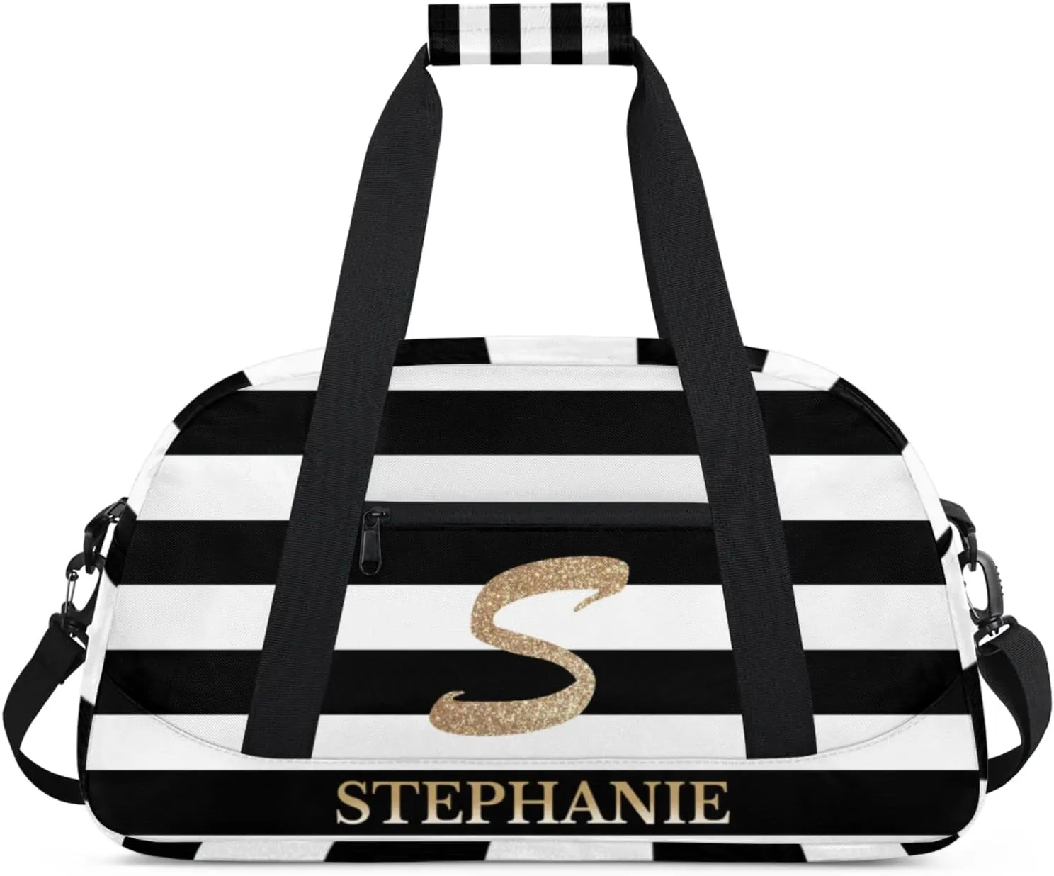 Kids Duffle Bag Personalized Gym Bag Overnight Bags, Ideal for Travel and Sports, Suitable for Men Women for Gym, Dance, Yoga, Durable Waterproof Sport Overnight Handbags Stripe