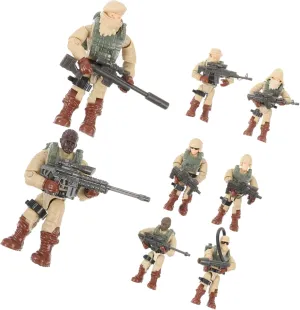 Kisangel 8pcs Miniature Soldiers Action Figures for Realistic Scene Layouts Safe Paint Weather Resistant for Mini Gardens School Projects and Dollhouses