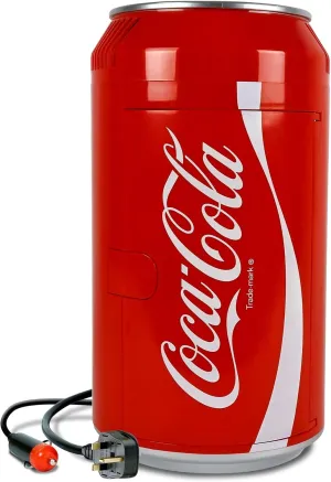 Koolatron Coca-Cola Portable 8 Can Thermoelectric Mini Fridge 5.4 L/ 5.7 Quarts Capacity, 12V DC/110V AC Cooler for home, cabin, beer, beverages, snacks, skincare, cosmetics, medication, Red CC06