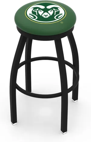 L8B2B Colorado State 36" Swivel Bar Stool with Black Wrinkle Finish
