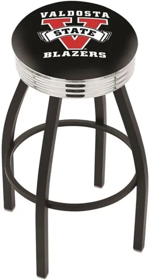 L8B3C Valdosta State 30" Swivel Bar Stool with a Black Wrinkle and Chrome Finish