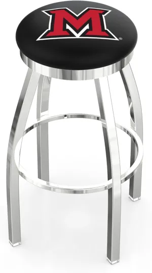 L8C2C Miami (OH) 30" Swivel Bar Stool with Chrome Finish