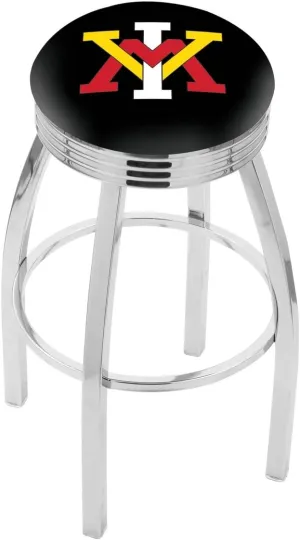 L8C3C Virginia Military Institute 25" Swivel Counter Stool with Chrome Finish