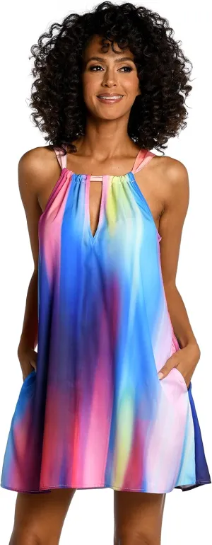 La Blanca Women's Standard Sleeveless Mini Dress Swimsuit Cover Up