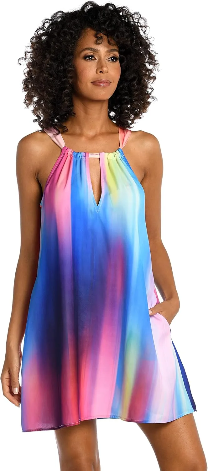 La Blanca Women's Standard Sleeveless Mini Dress Swimsuit Cover Up