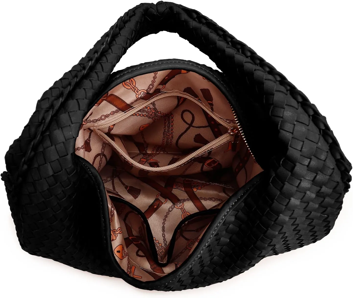 LA TERRE Woven Bag for Women Large Tote Hobo Bag Top Handle Shoulder Handbags