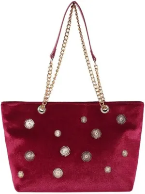 Lady Shoulder Bag Velvet Shoulder Purse Bag Handbag Women Clutch Bag Phone Wallet Purse Velvet Shoulder Bag Handbag