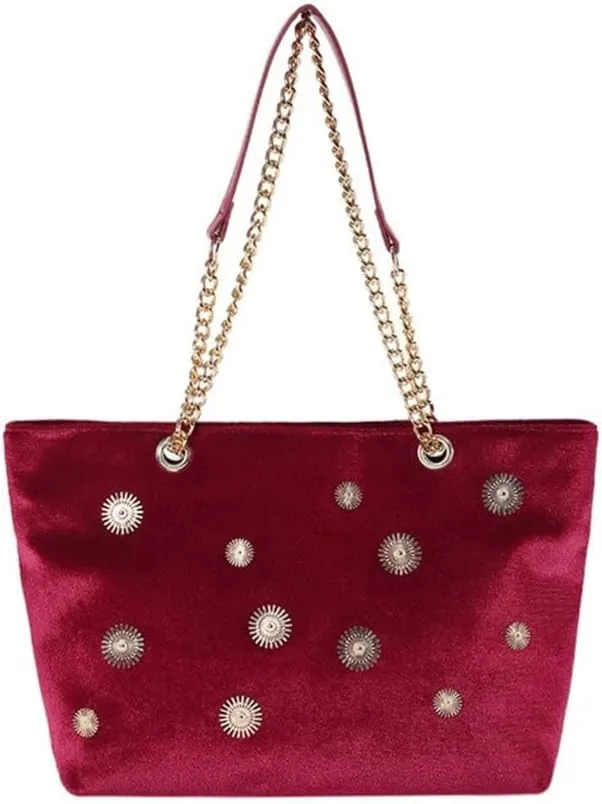 Lady Shoulder Bag Velvet Shoulder Purse Bag Handbag Women Clutch Bag Phone Wallet Purse Velvet Shoulder Bag Handbag