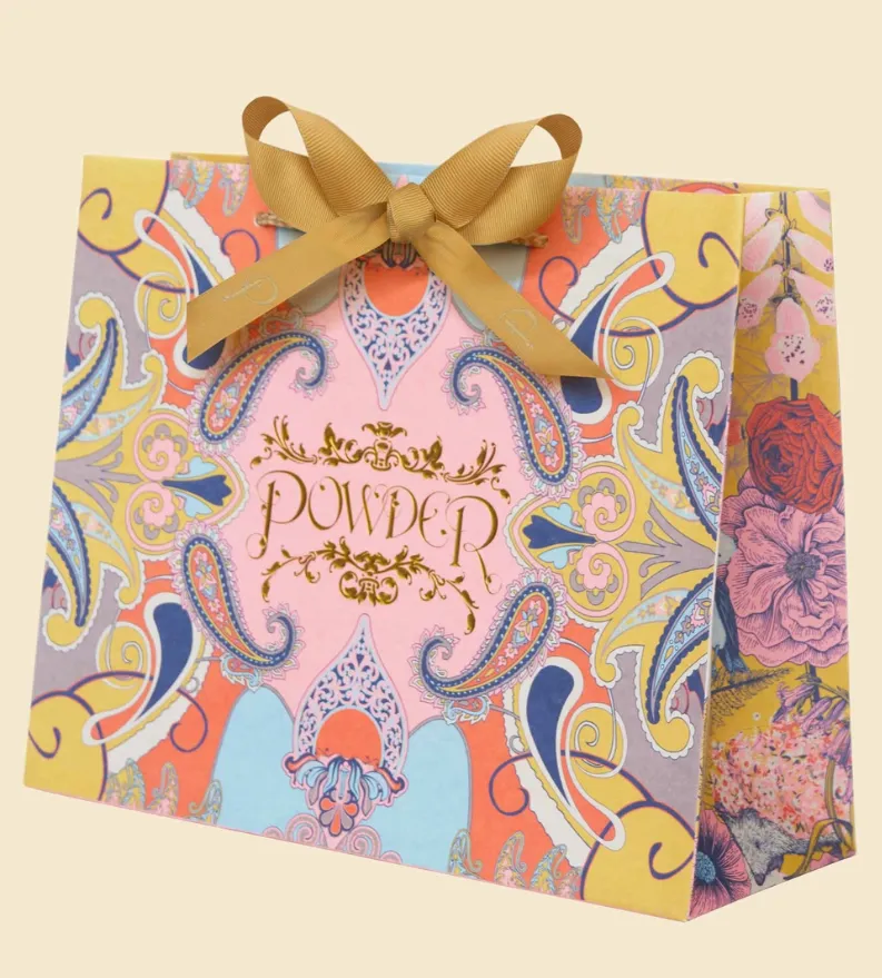 Large Quilted Washbag - Delicate Tropical Print