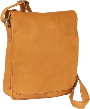 Le Donne Leather Vertical Flap Over Shoulder Bag - Colombian Leather Women’s Bag