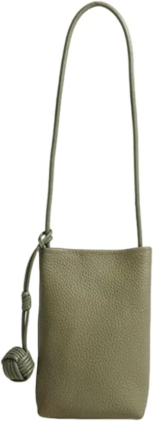 Leather Shoulder Crossbody Bag Soft Bucket Bag for Women Hobo Phone Pouch Purse Versatile Casual Cute Small Chic stylish