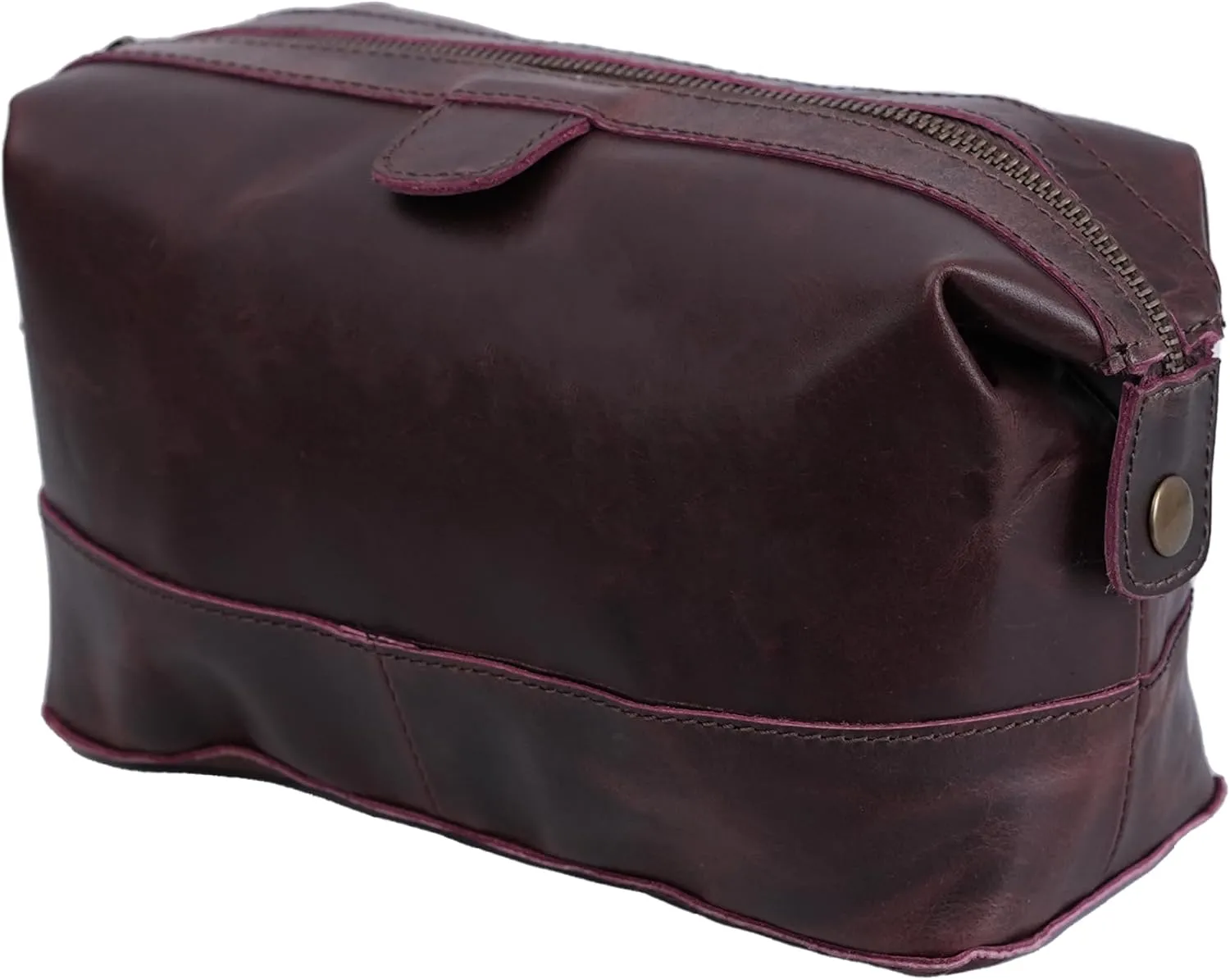 Leather Toiletry Bag for Men | Handmade Top Grain Distressed Dopp Kit | Men’s Toiletry Travel Bag with Waterproof Protection & Hanging Hook | Stylish Men’s Toiletry Bag