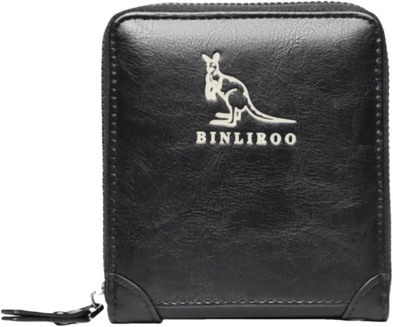 Leather Wallets for Men with RFID Blocking Multi Card Slot Separate ID Card window… (black2002)