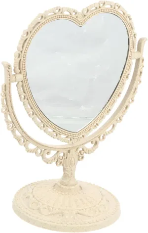 LIFKOME 1Pc Elegant Antique Swivel Makeup Mirror Vintage Desktop Cosmetic Mirror with High Definition Clarity for Vanity Present Durable and Lightweight Design for Bedroom