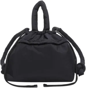 Lightweight Adjustable Cloud Backpack for Women, Multi-Way Carry Cotton Tote Bag with Magnetic Closure,Stylish Daypack (Black)