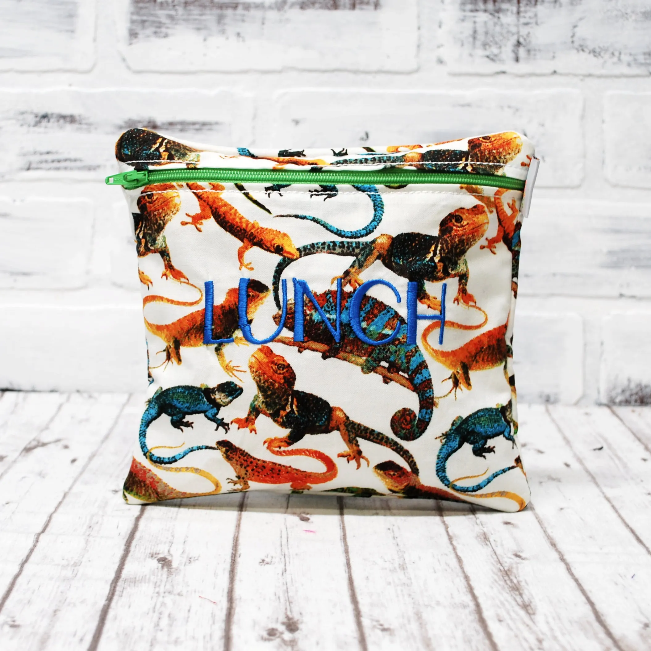 Lizards Personalized Reusable Food Bag