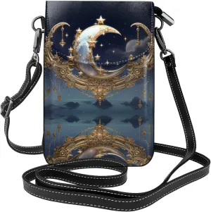 LLKGO TExquisite ornaments Pattern Crossbody bag, mobile phone bag, women's small wallet, a practical gift suitable for going out, exercising, and shopping