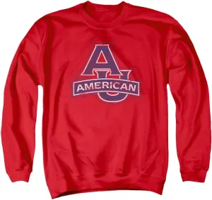 LOGOVISION American University Official Distressed Primary Logo Unisex Adult Crewneck Sweatshirt