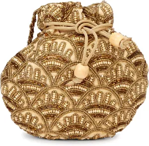 LONGING TO BUY Indian Sequence pearl embrodiered Potli Bag For Women, Wedding Purse/Jewelry Purse for Women