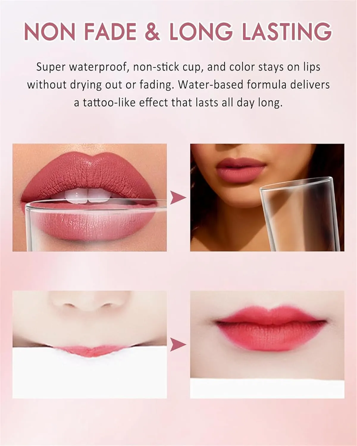 Longwear Liquid Lip Liner, Cool Story Lip Liner Liquid, Benighty Liquid Lip Liner, 2-in-1 Waterproof Long-Lasting Matte Liquid Lipstick for Women (8PCS, 0.6ml)