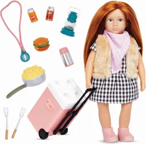 Lori Dolls – Jessa’s Camp Set – Mini Doll & Camping Set – Clothes & Accessories for 6-inch Dolls – Play Food, Cooler, Map & More – Toys for Kids – 3 Years  