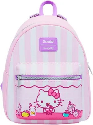 Loungefly Hello Kitty Sweets Pink Stripe Mini Backpack LIGHT PINK NONE