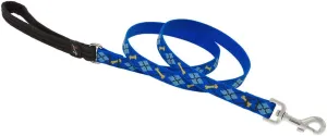 Lupinepet Originals 3/4" Dapper Dog 6-Foot Padded Handle Leash for Medium and Larger Dogs