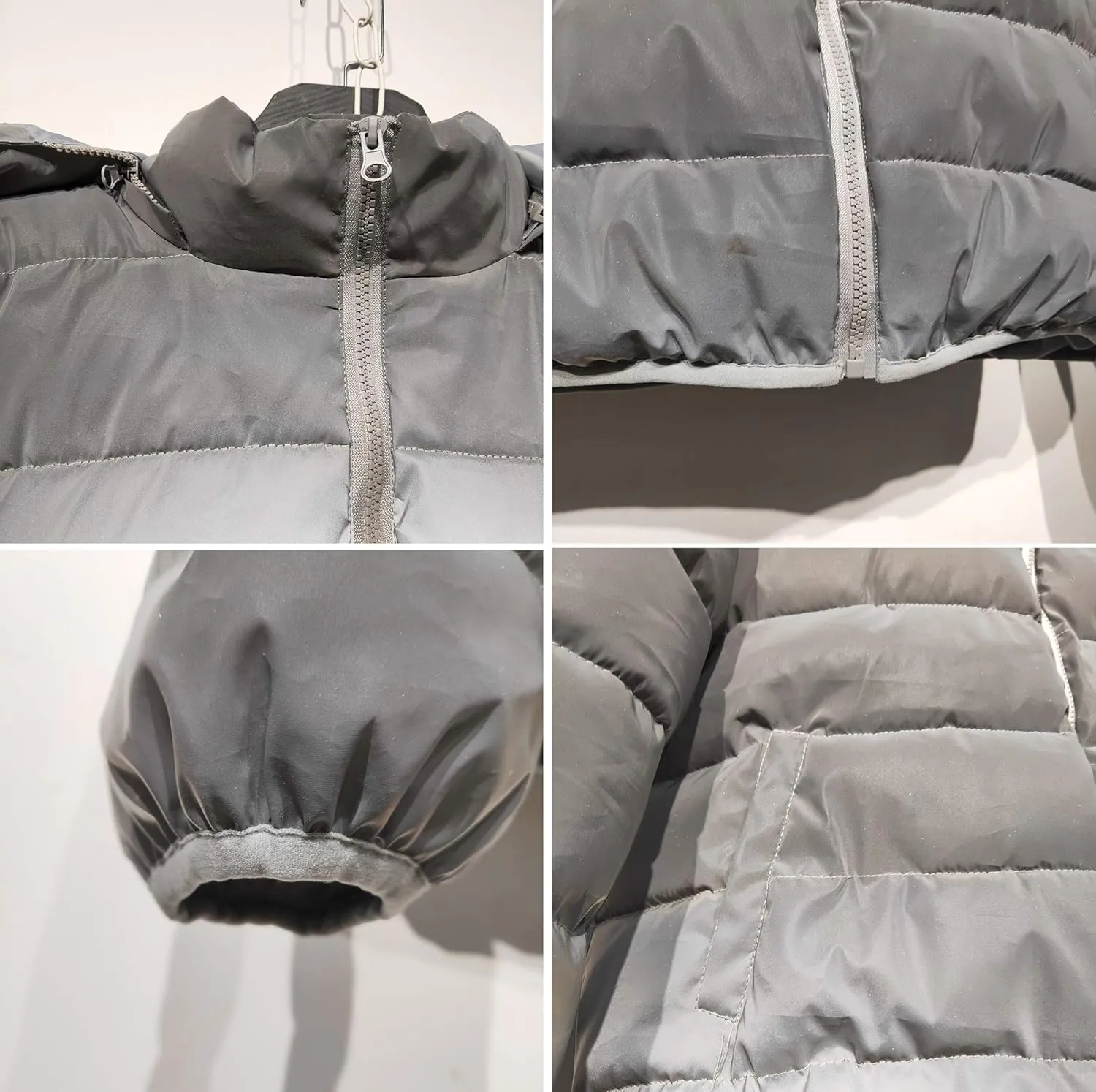 LZLRUN Rainbow Reflective Winter Jacket Coat Women Men Thick Warm Cotton Windbreaker Hooded