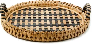 MACKENZIE-CHILDS Lanai Round Serving Tray, Decorative Tray for Food and Home Decor