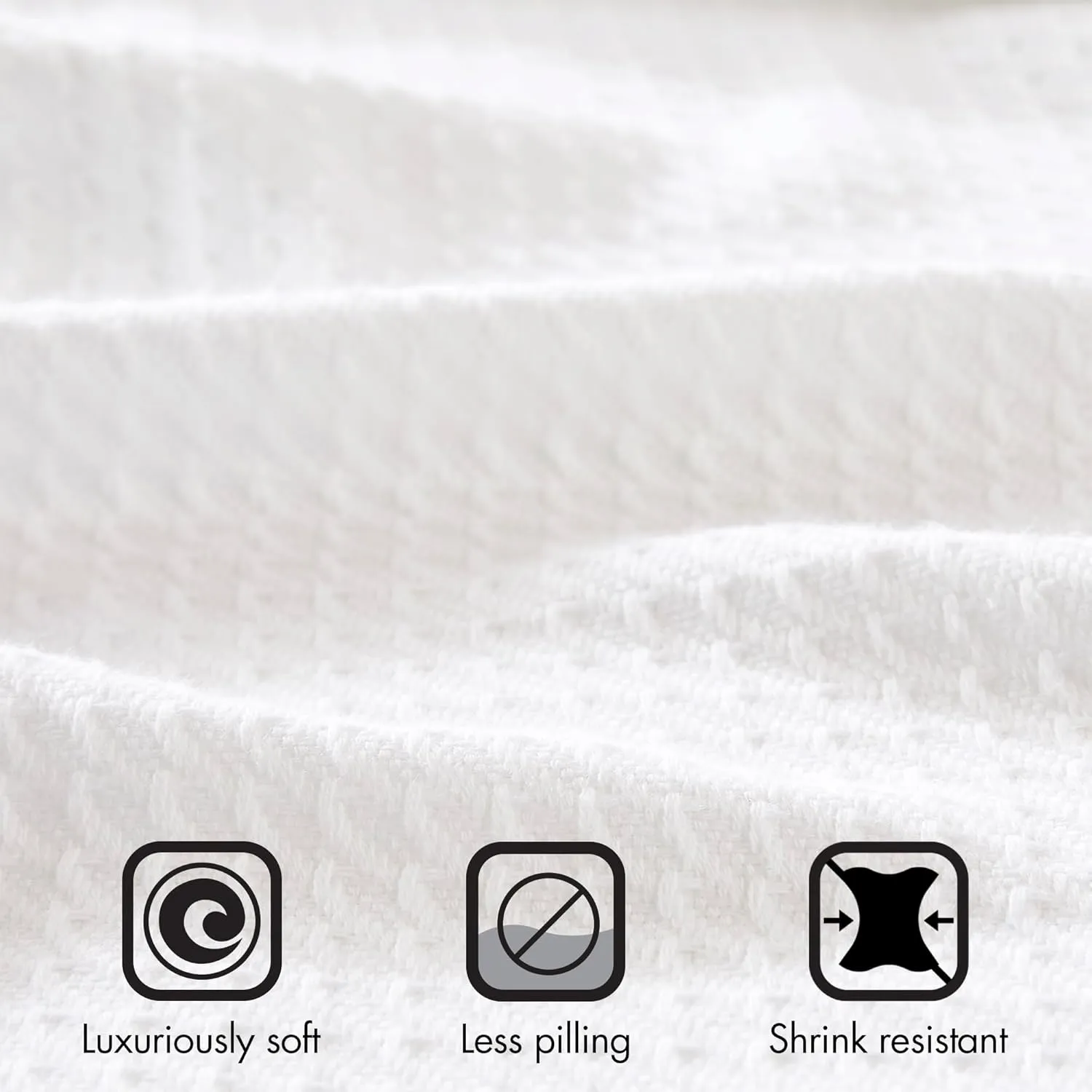 Madison Park Egyptian Cotton Luxury Blanket White 108x90 King Size Knit Premium Soft Cozy 100% Cerified Egyptian Cotton For Bed, Couch or Sofa