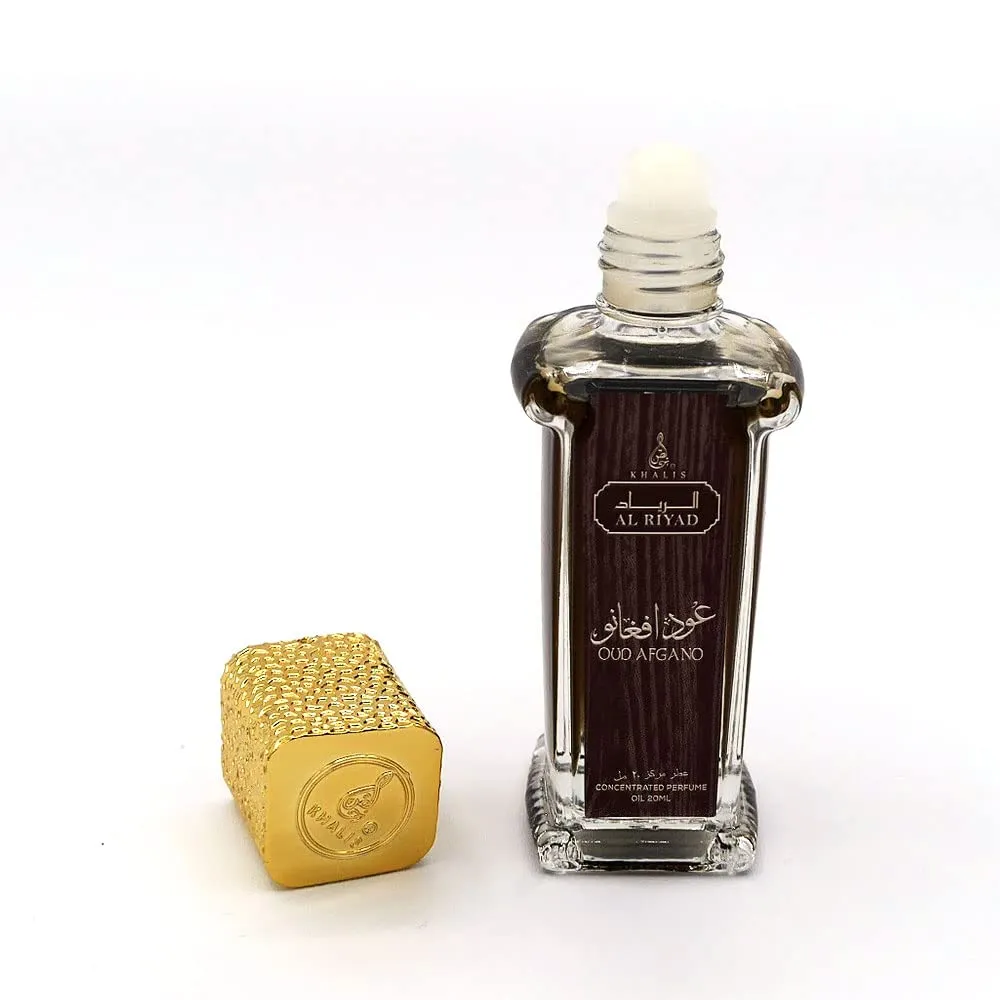 Maison d'Orient OUD AFGANO 20 mL Roll On Body Oil, Alcohol-Free Mini Travel Essentials Arabian Fragrances. AL RIYAD Roll On Cologne For Men