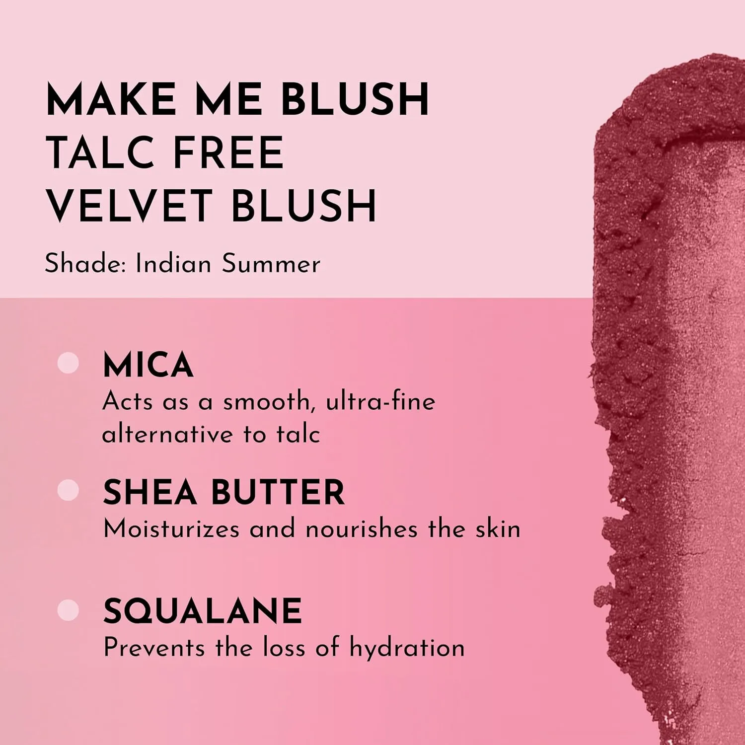 Make Me Blush Talc Free Velvet Blush, Indian Summer, Pink, 0.18 Ounce