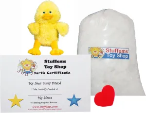 Make Your Own Stuffed Animal Mini 8 Inch Puddles The Duck Kit - No Sewing Required!